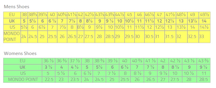 Asolo_Size_Guide